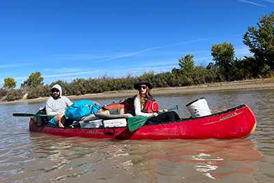 Canoe loaded down